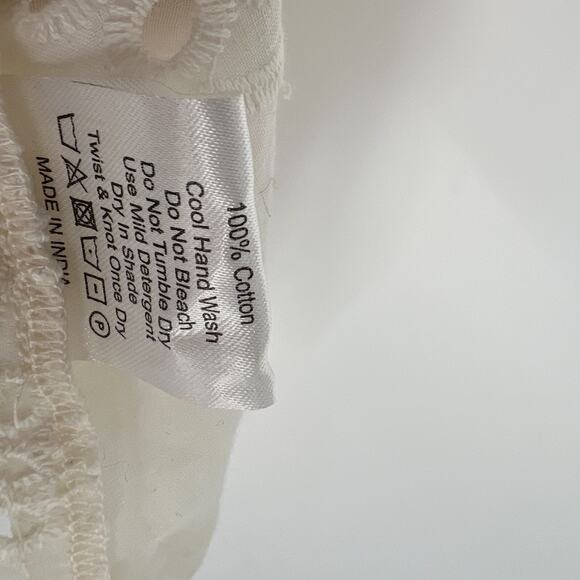 Vtg Crosstree Lane‎ Cardigan Womens S White Eyelet Lace Boho Floral Cottage - Picture 7 of 9